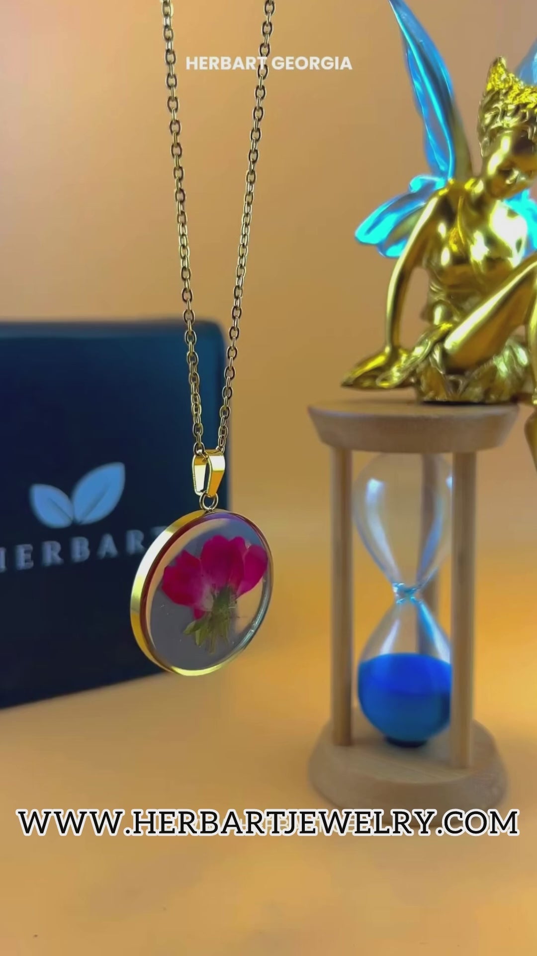 Red Rose Necklace- Rea flower Jewelry/ Stainless Steel